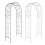 Charles Bentley Charles Bentley Decorative Wrought Iron Arch - Grey & White 1