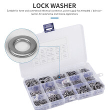 304 Stainless Steel Flat Washer and Lock Washer Assortment Set(700 Pieces, 8 Sizes) - M2 M2.5 M3 M4 M5 M6 M8 M10