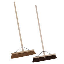 Charles Bentley Bassine and Coco Broom Set of 2, 4ft Handle, 45x6x127cm