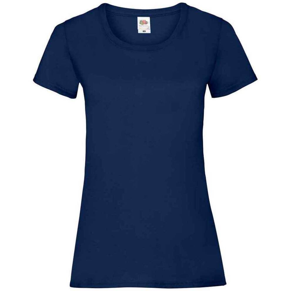 Fruit Of The Loom (10 Uk, Navy) Womens/Ladies Valueweight Heather Lady Fit T-Shirt