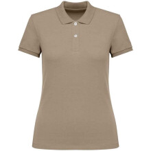 (M, Wet Sand) Native Spirit Womens/Ladies Pique Polo Shirt