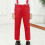 Boys' Wrinkle-Resistant School Pants Red Size 160 6