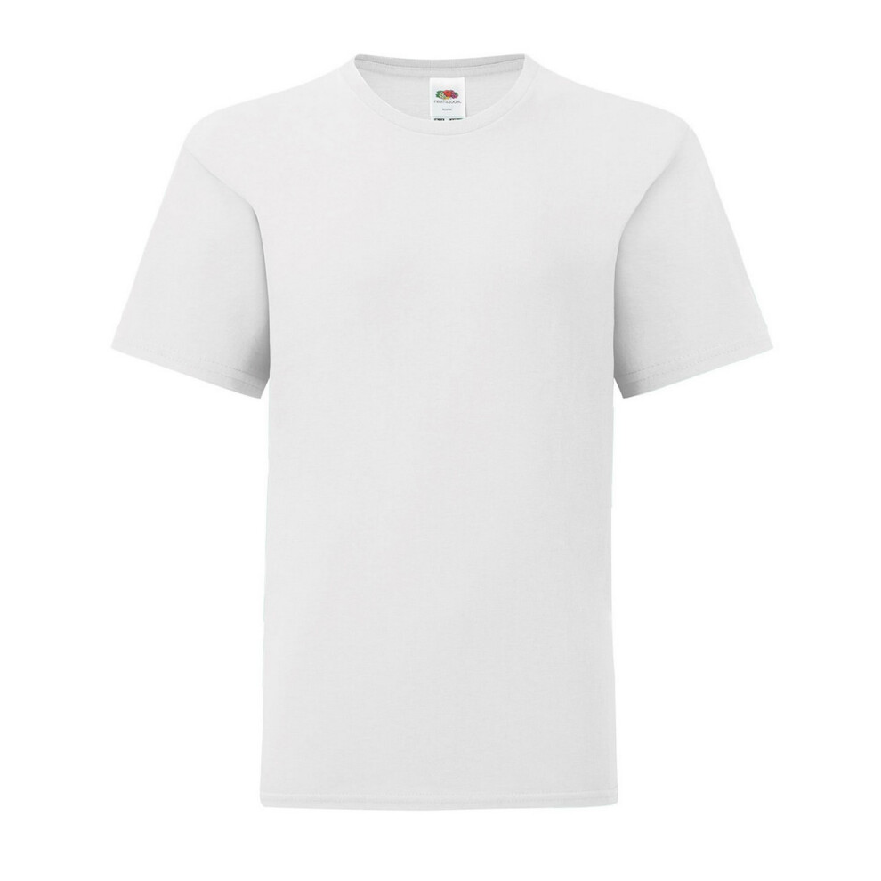 Fruit Of The Loom (5-6 Years, White) Childrens/Kids Iconic 150 T-Shirt
