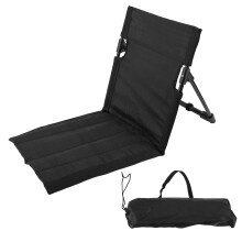 Chaise longue de plage portable pliante avec dossier