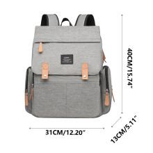 Diaper Bag Backpack for Mom Large Capacity Gray