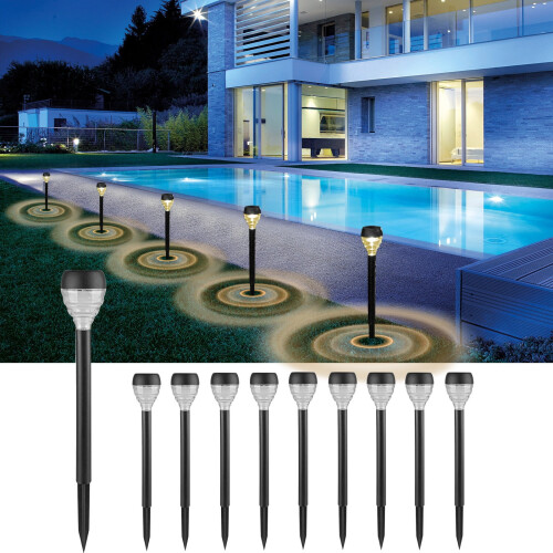 Ensemble de lampes solaires d'extérieur LED étanches pour jardin
