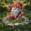 Nyckfull Hippie Gnome Staty Akryl 4-pack 1