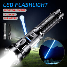 HIBIBUD LED-Taktik-Taschenlampe, wiederaufladbar, 10.000.000 Lumen