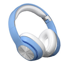 Over-Ear Bluetooth 5.3 Hörlurar Hopfällbara 8 Timmars Batteri Blå