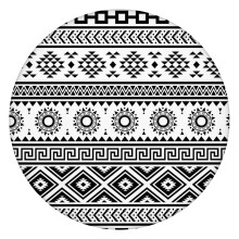 Runde Boho-Tischdecke, wasserdichtes Oxford-Gewebe, 45-52 Zoll