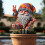 Nyckfull Hippie Gnome Staty Akryl 4-pack 3