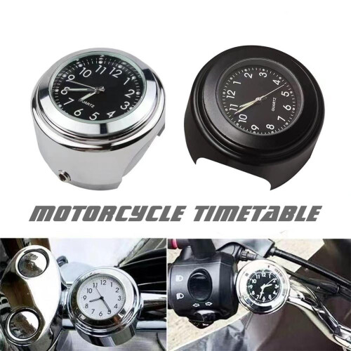 Motorcycle Handlebar Clock Aluminum Waterproof Quartz Watch 2