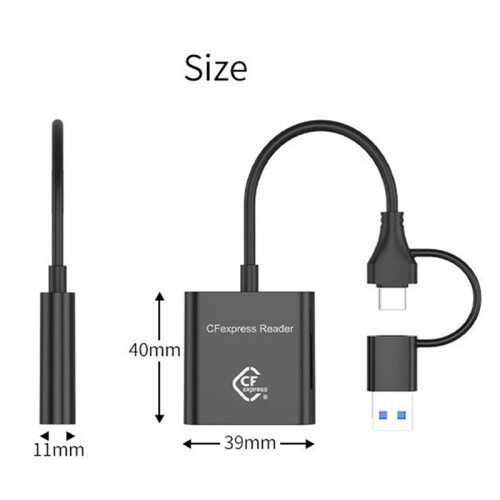 2X 10Gbps CFexpress Type B Card Reader Writer USB3.2 Gen2 USB-C Card Reader for Android Win XP/Vista/7/8/8.1/10/11 OS 2