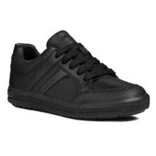(2.5 UK, Black) Geox Boys Junior J Arzach B. D Lace Up Leather Trainer