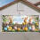 Easter Garage Door Banner with Bunny Egg Flower Design 1