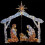 Christmas Nativity Scene Ground Stake with LED Lights 4