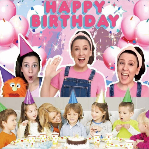 Ms Rachel plakatbakgrunnsbanner til bursdagsfest 1