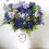 Artificial Peonies Bouquet Vintage White Silk 5-Head Blue 2