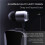 2X LED Power Digital Display  Wireless Headphones Retractable Collar Clip Single Headset Retractable with Wire 6