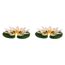 2X Luxurious Floating Lotus Bath Glass Holder with Wine Bottle Holder is Used for Elegant Bathroom Decoration.