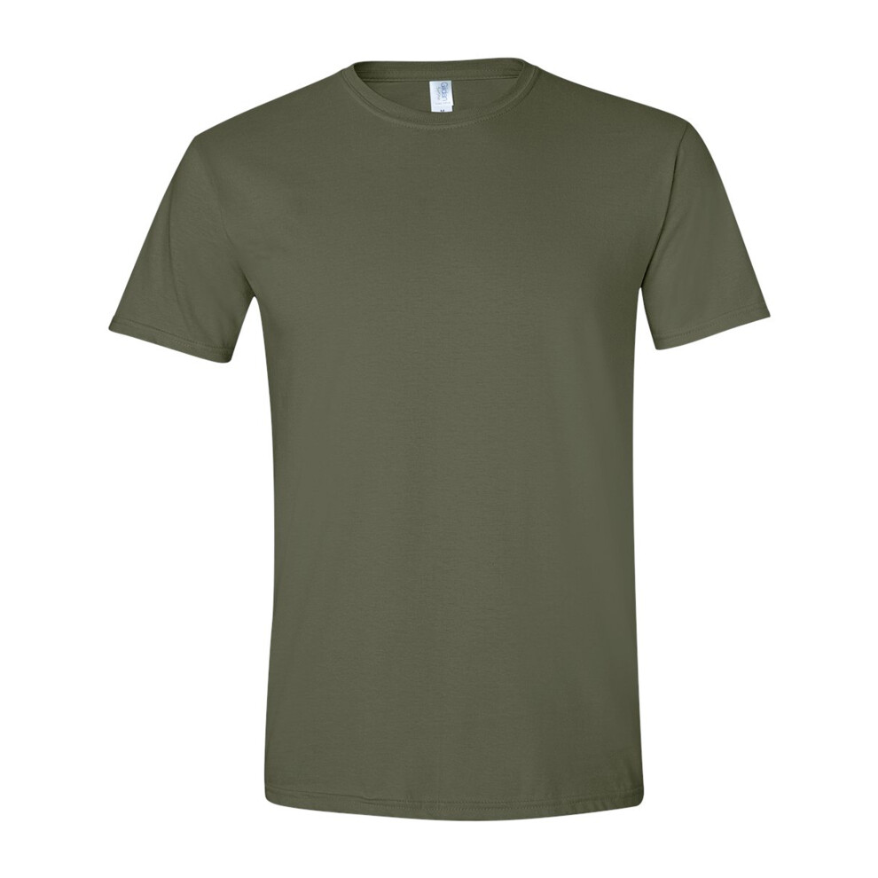 Gildan (M, Military Green) Mens Plain Lightweight T-Shirt