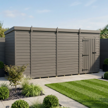 14x4 Pent Composite Shed Tanalised (Single Door, No Windows)