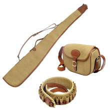 (12 gauge) Guardian Heritage shotgun canvas cartridge bag, cart belt and gun slip kit