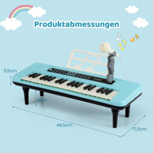 Digitales Kinderpiano mit 37 Tasten, Mikrofon und Ständer