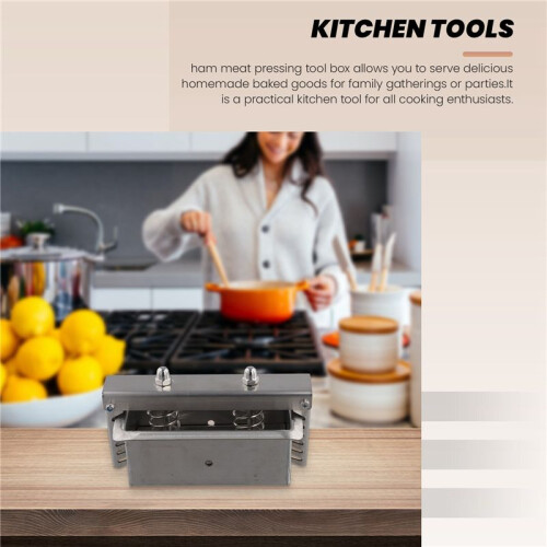 2X Meats Press Tool Pressing Tool Kitchen Cooking Tool,Stainless Steel,Rectangle,Forming Tool for Homemade,Beef Brick 1