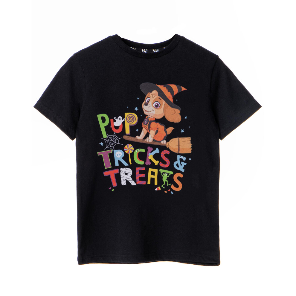 Paw Patrol (3-4 Years) Short Sleeved T-Shirt (Girls Black)