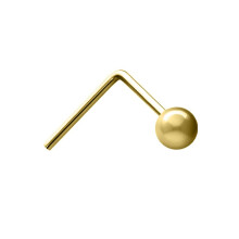 Jewelco London Ladies 9ct Yellow Gold Ball Nose Stud 2mm - JNS050