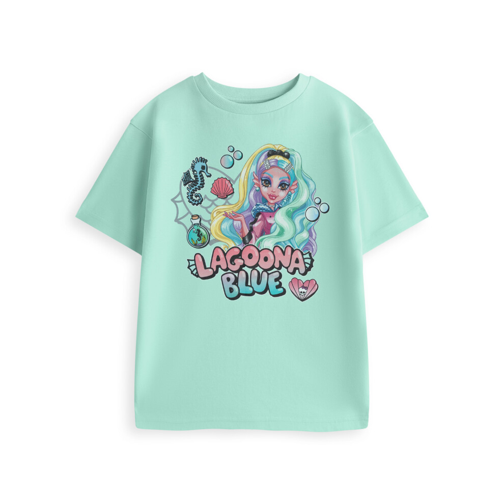 Monster High (11-12 Years) Short Sleeved T-Shirt (Girls Blue)