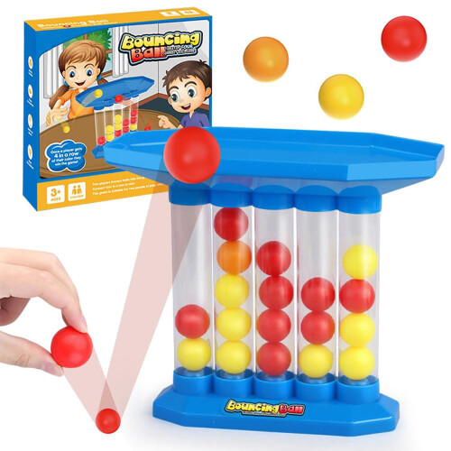 Connect Four Tabletop Game with Bouncing Pong Action