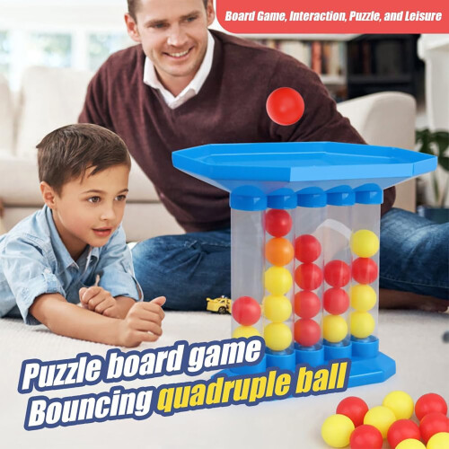 Connect Four Tabletop Game with Bouncing Pong Action 1