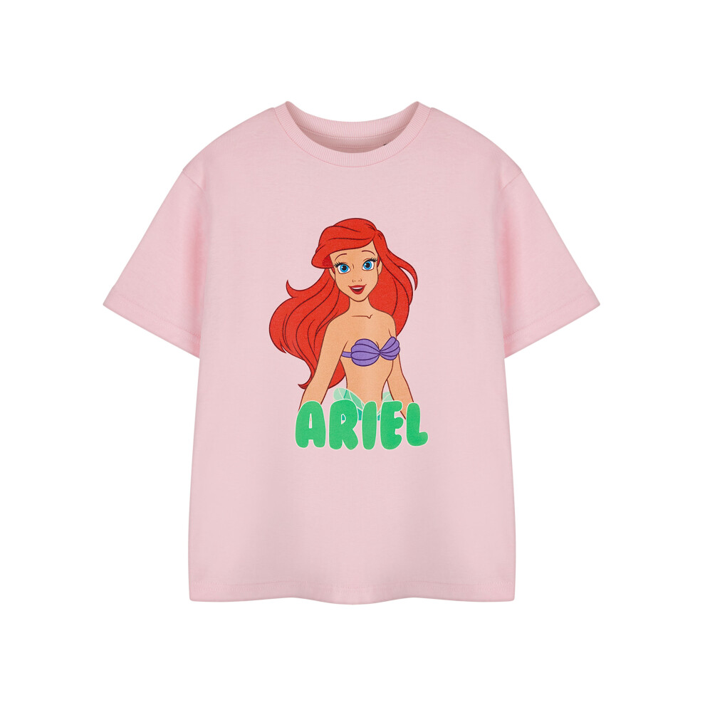 Disney (5-6 Years) The Little Mermaid Short Sleeved T-Shirt (Girls Pink)