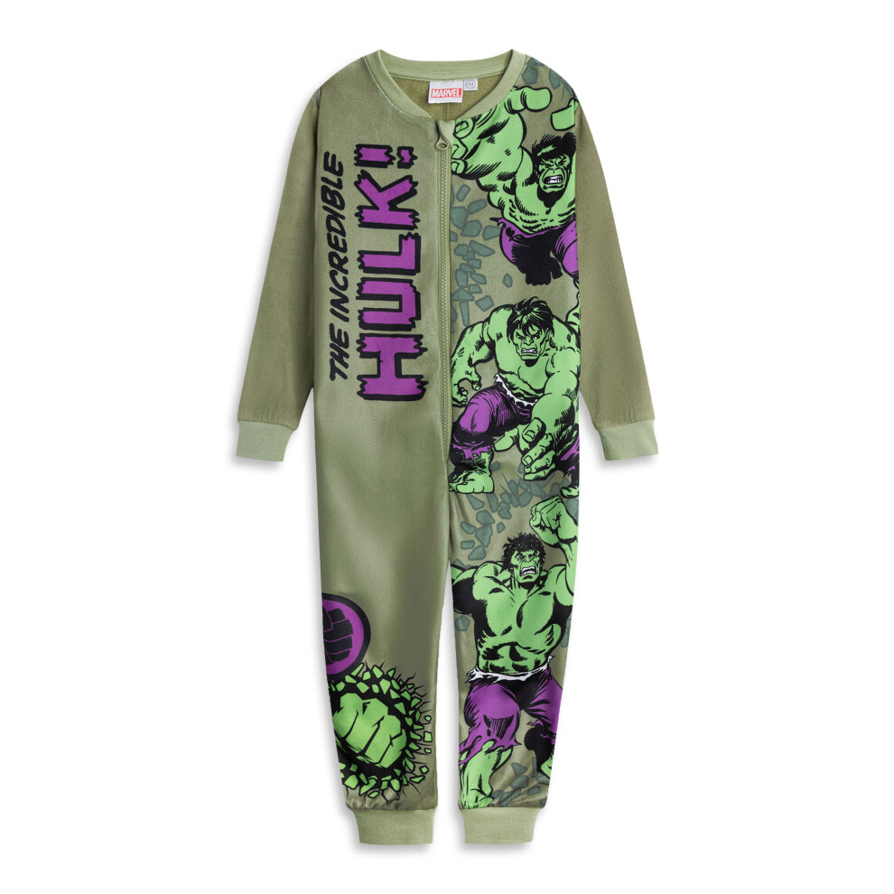 Marvel (5-6 Years) Hulk Onesie (Boys Green)