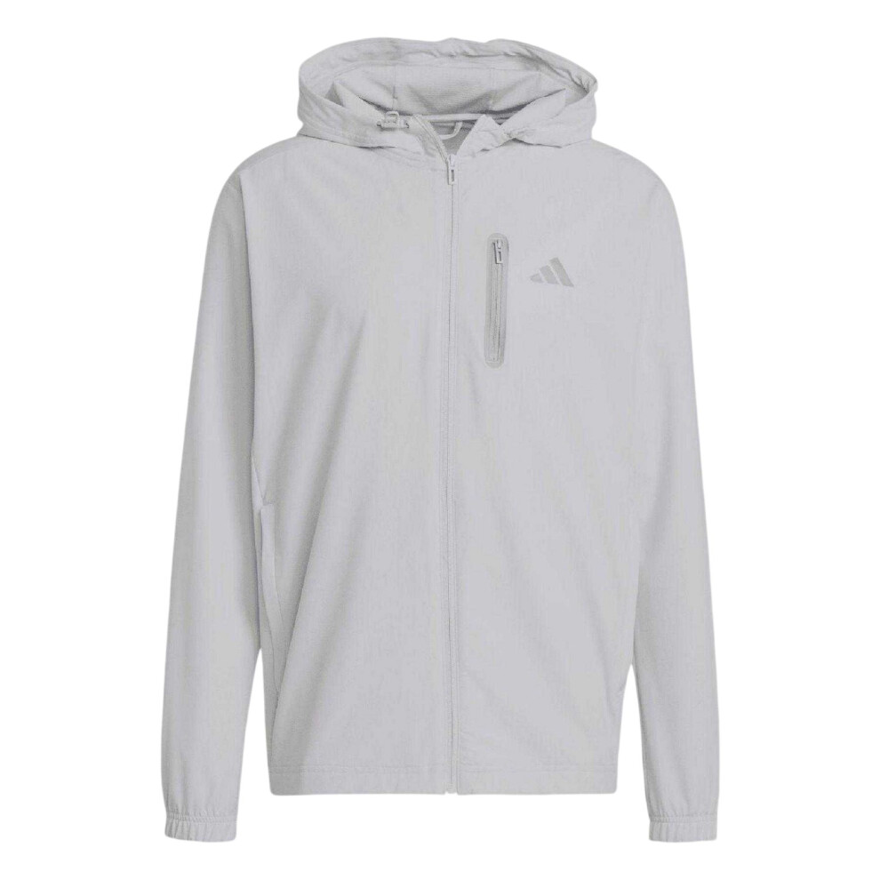 Adidas (M, Grey) Mens Own The Run Jacket