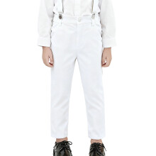 Boys' Wrinkle-Resistant School Pants White Size 130