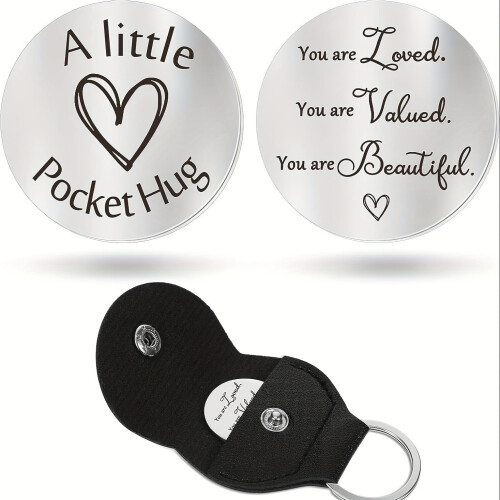 Pocket Hug Token Keychain Warm Meaningful Gift 1pc