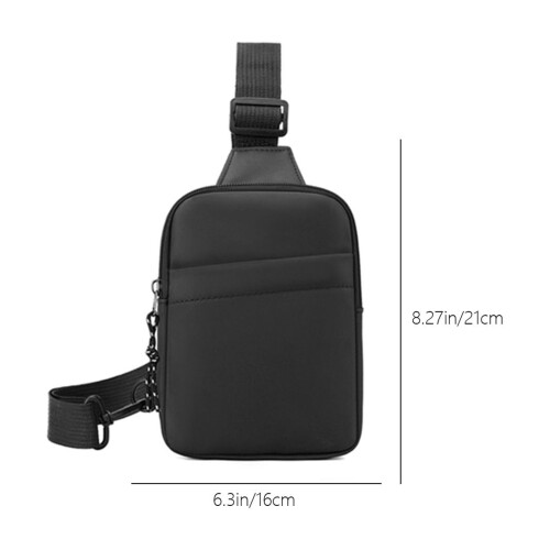 Τσάντα Crossbody Μαύρη μικρή τσάντα Sling για άνδρες και γυναίκες 2