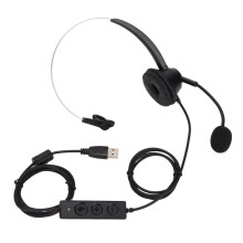 USB-telefonheadset Enkeltsidet støjreduktion til