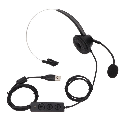 USB-telefonheadset Enkeltsidet støjreduktion til