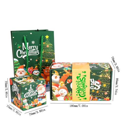 Conjunto de presente surpresa de Natal com cubos saltitantes e Papai Noel 2