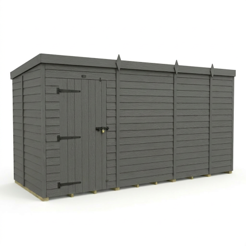 13x5 Pent Composite Shed Tanalised (Single Door, No Windows) 1