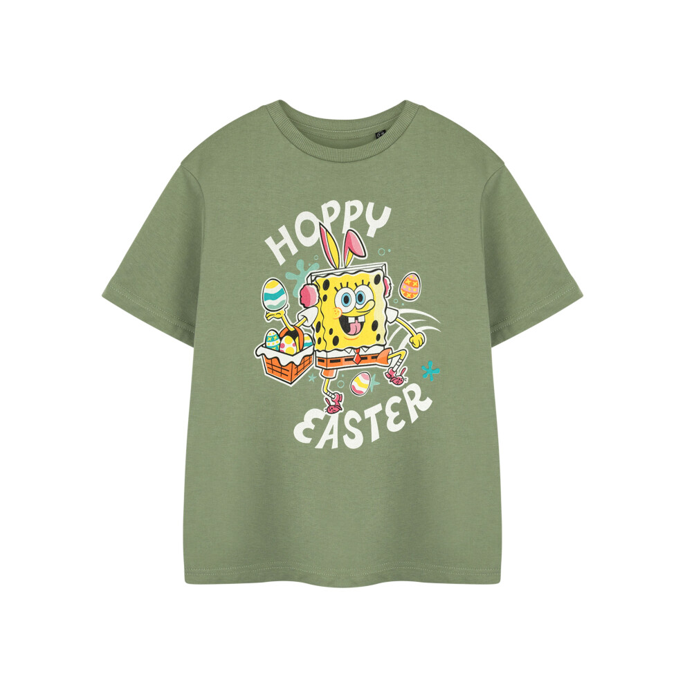 Spongebob Squarepants (3-4 Years) Short Sleeved T-Shirt (Unisex Kids Green)