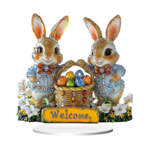 Rabbit Tabletop Ornament Acrylic Bunny 1 Piece