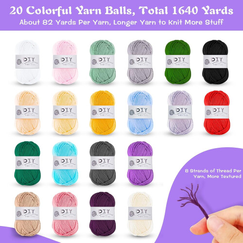 Crochet Kit for Beginners with Yarn and Hooks 2