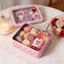 Boîte à bonbons en fer rose résistante à l'humidité (1 pièce)