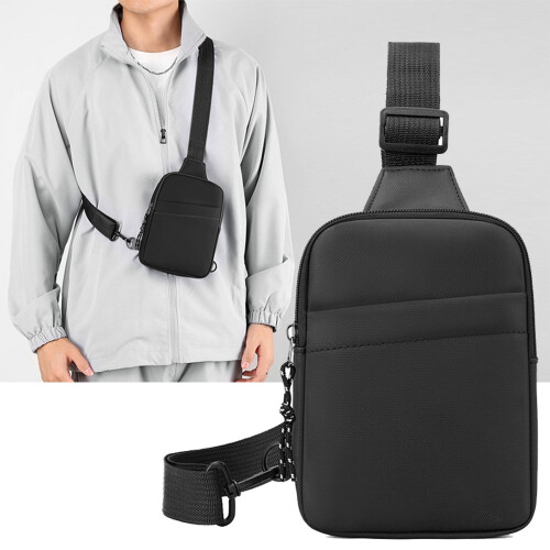 Τσάντα Crossbody Μαύρη μικρή τσάντα Sling για άνδρες και γυναίκες