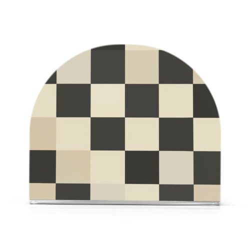 Porte-serviettes à damier en acrylique (1 pièce)